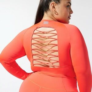 Savage X Fenty Orange Lace-Up Back Top